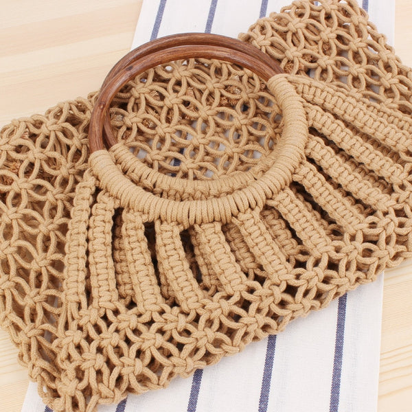 Hollow Vacation Tote Rattan Beach Bag