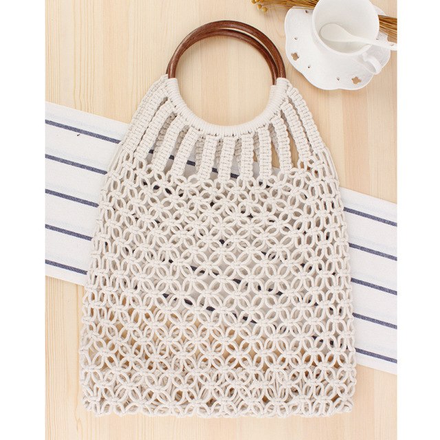 Hollow Vacation Tote Rattan Beach Bag