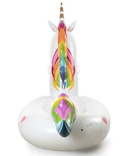 Vickea Giant Inflatable Unicorn Pool Float Outdoor Swimming Pool Floaties Lounge for Adults