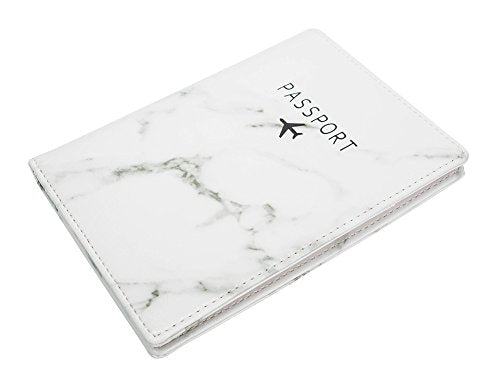 Leotruny Passport Holder Cover Wallet RFID Leather Card Case