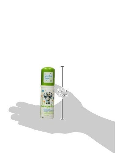 Babyganics Alcohol-Free Foaming Hand Sanitizer, On-The-Go, Fragrance Free, 1.69 oz, 6 Pack, Packaging May Vary