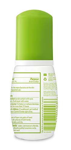 Babyganics Alcohol-Free Foaming Hand Sanitizer, On-The-Go, Fragrance Free, 1.69 oz, 6 Pack, Packaging May Vary