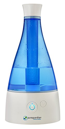 Ultrasonic Cool Mist Humidifier, 30 Hrs. Run Time, 0.5 Gal. Tank Capacity, 350 Sq. Ft. Coverage, Quiet, Filter Free, Treated Tank Resists Mold