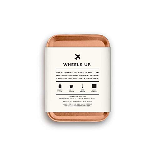 Carry on Cocktail Kit, Moscow Mule and Margarita, Travel Kit for Drinks on the Go, Craft Cocktails, Makes 4 Premium Cocktails, TSA Approved