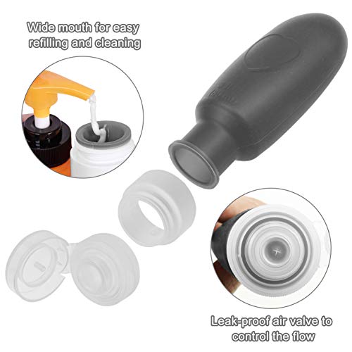 Urvoix Travel Bottles, Travel Size Containers - 3 oz Leakproof Silicone Refillable Squeezable Tube with TSA Quart Bag for Shampoo Conditioner Lotion Hand Sanitizer(4 Pack)