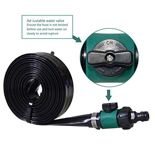 ARTBECK Trampoline Sprinkler, Outdoor Trampoline Water Play Sprinklers for Kids, Fun Water Park Summer Toys Trampoline Accessories ( 39 ft, Black )