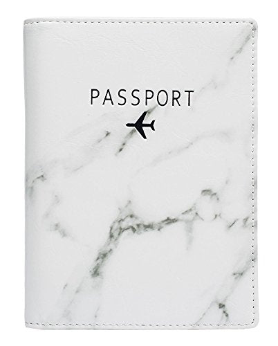 Leotruny Passport Holder Cover Wallet RFID Leather Card Case