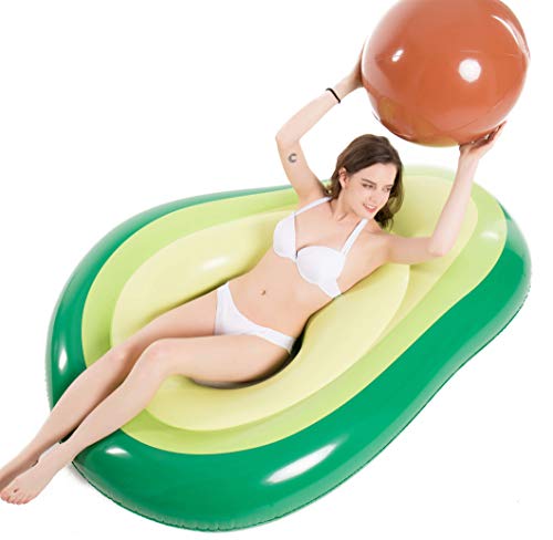 Jasonwell Inflatable Avocado Pool Float Floatie with Ball Water Fun Large  Blow Up Summer Beach Swimming Floaty Party Toys Lounge Raft for Kids Adults  – plentifultravel