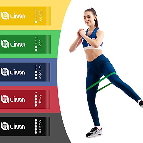 Limm Resistance Bands Exercise Loops - 12-inch Workout Flexbands for Physical Therapy, Rehab, Stretching, Home Fitness