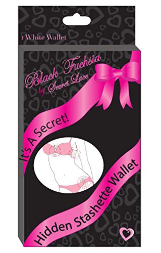 Secret Wallet Discrete Hidden Stashette Travel Pouch, White, Great Gift Idea