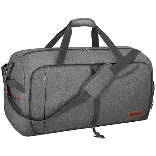 canway 65l travel duffel bag Canway 65L Travel Duffel Bag, Foldable Weekender Bag with Shoes Compartment for Men Women Water-proof & Tear Resistant
