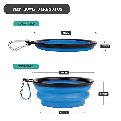 PetAmi Dog Treat Pouch | Dog Training Pouch Bag with Waist Shoulder Strap, Poop Bag Dispenser and Collapsible Bowl | Treat Training Bag for Treats, Kibbles, Pet Toys | 3 Ways to Wear (Heather Gray)