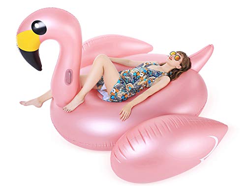 Jasonwell Giant Inflatable Flamingo Pool Float with Fast Valves Summer Beach Swimming Pool Party Lounge Raft Toys for Adults Kids XXXX-Large