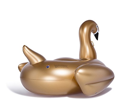 Jasonwell Giant Inflatable Golden Swan Pool Float Inflatable Party Float Toy with Fast Valves Swimming Pool Lounge Raft Toys Adults & Kids