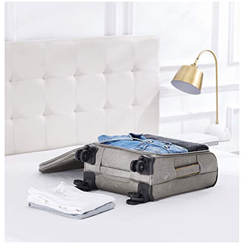 Softside Luggage Spinner Suitcase Spinner - 21-Inch, Heather Grey