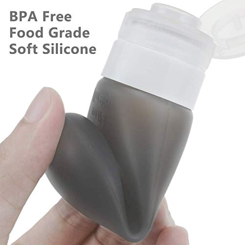 Urvoix Travel Bottles, Travel Size Containers - 3 oz Leakproof Silicone Refillable Squeezable Tube with TSA Quart Bag for Shampoo Conditioner Lotion Hand Sanitizer(4 Pack)