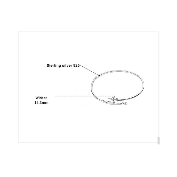 JewelryPalace 925 Sterling Silver World Travel Souvenir Airplane Adjustable Open Bangle Bracelet
