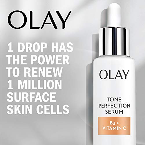 Olay Vitamin C Tone Perfection Serum, 1.3 Fl Oz + Whip Face Moisturizer Travel/Trial Size Bundle