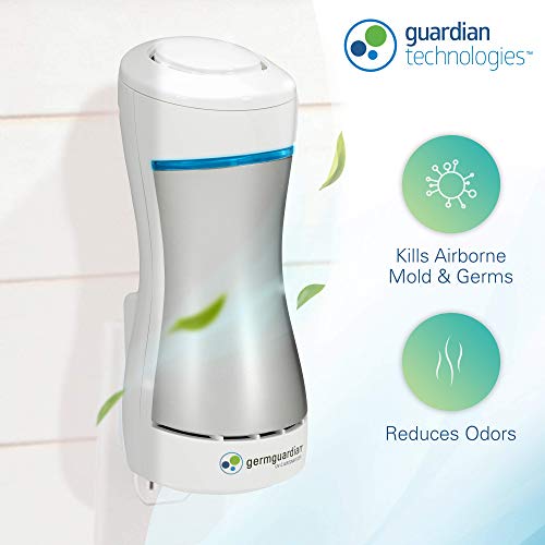 Germ Guardian Pluggable Air Purifier & Sanitizer, Eliminates Germs and Mold with UV-C Light, Deodorizer for Odor from Pets, Diapers, Room Freshener