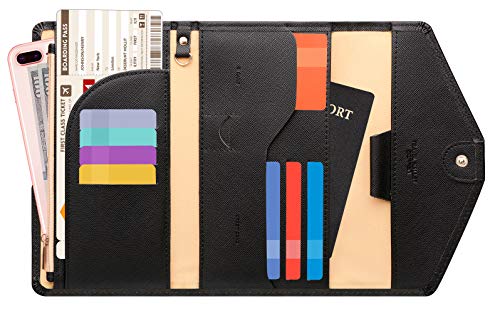 Zoppen Multi-purpose Rfid Blocking Travel Passport Wallet (Ver.4) Tri-fold Document Organizer Holder