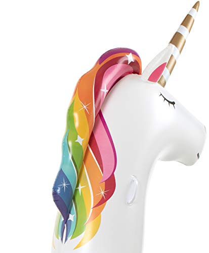 Vickea Giant Inflatable Unicorn Pool Float Outdoor Swimming Pool Floaties Lounge for Adults