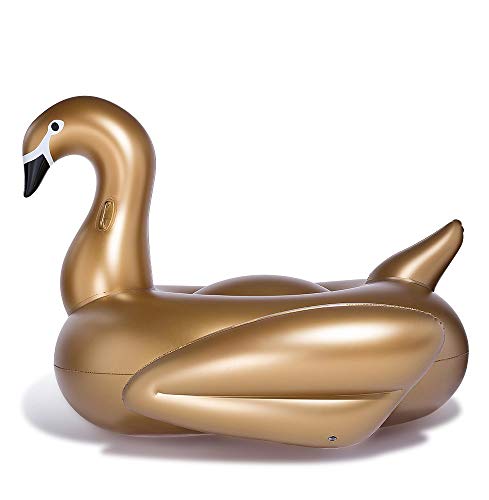 Jasonwell Giant Inflatable Golden Swan Pool Float Inflatable Party Float Toy with Fast Valves Swimming Pool Lounge Raft Toys Adults & Kids