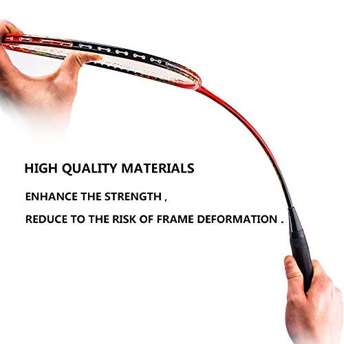 Senston - 2 Player Badminton Racket Set - Including 1 Badminton Bag/2 Rackets/2 Badminton /2 Grip