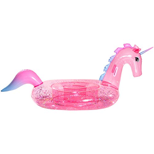 FUNBOY Inflatable Glitter Unicorn Pool Float