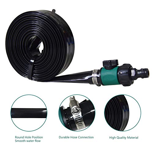 ARTBECK Trampoline Sprinkler, Outdoor Trampoline Water Play Sprinklers for Kids, Fun Water Park Summer Toys Trampoline Accessories ( 39 ft, Black )