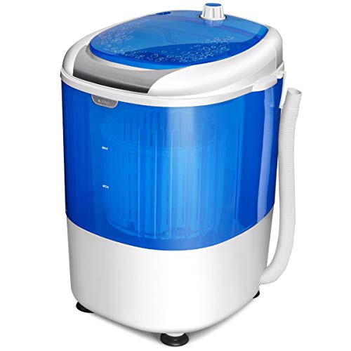 Washing Machine, Electric Compact Laundry Machines Portable Durable Design Washer Energy Saving, Rotary Controller and Washer Spin Dryer(Blue)