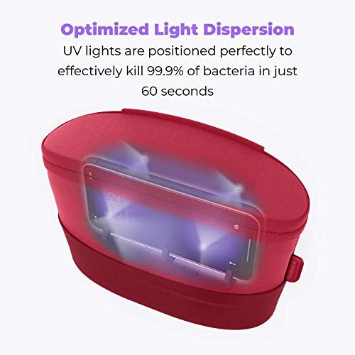 HoMedics UV-Clean Portable Sanitizer, Red