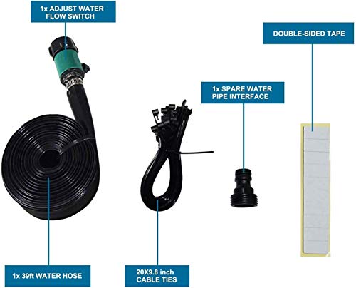 Bobor Trampoline Sprinkler for Kids, Outdoor Trampoline Backyard Water Park Sprinkler Fun Summer Outdoor Water Toys for Boys Girls. (39ft)