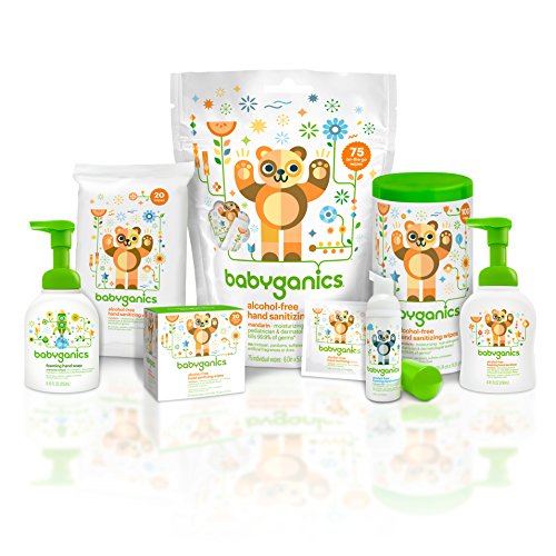 Babyganics Alcohol-Free Foaming Hand Sanitizer, On-The-Go, Fragrance Free, 1.69 oz, 6 Pack, Packaging May Vary