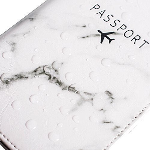 Leotruny Passport Holder Cover Wallet RFID Leather Card Case