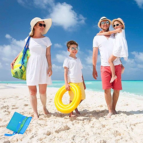 SupMLC Mesh Beach Bag Extra Large Beach Bags and Totes Tote Backpack Toys Towels Sand Away for Holding Beach Toys Children’ Toys Market Grocery Picnic Tote