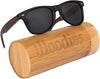 Wood Sunglasses with Polarized Lens in Bamboo Tube Packaging Woodies (Walnut)