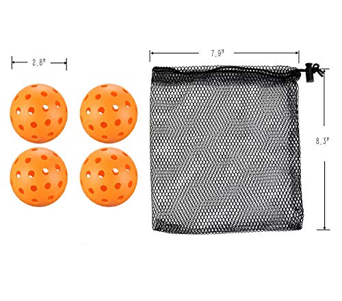 Win SPORTS Wooden Pickleball Paddle Set | Beginner Racket | Pickle Ball Paddles with 2 Paddles,4 Balls and 1 Carry Bag | Durable and Classic