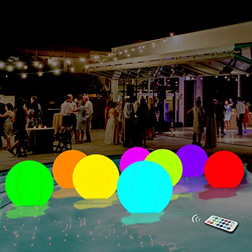 pool party gear Wonderful Pool Toys 13/16 Colors Glow Ball Inflatable LED Light Up Beach Ball 16 color
