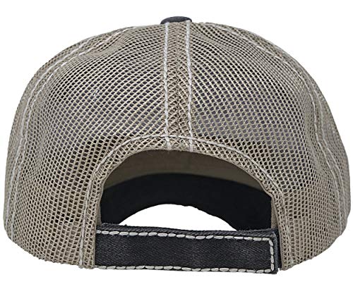 H-212-BPM06 Distressed Baseball Cap - Beach Please Metallic (Black)