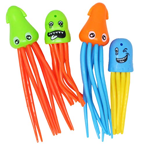 30 Pcs Diving Pool Toys Jumbo Set with Storage Bag Includes (5) Diving Sticks, (6) Diving Rings, (5) Pirate Treasures, (4) Toypedo Bandits, (3) Diving Toy Balls, (3) Fish Toys, (4) Stringy Octopus