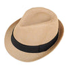 WESTEND Unisex Summer Short Brim Fedora - Hats for Men & Women + Panama Hats & Straw Hats