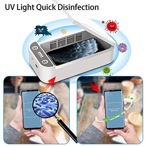 Cell Phone Cleaner,Portable Smart Phone Cleaner Aromatherapy Function Disinfector Phone Cleaner Box Cleaning Device for All Cellphone Toothbrush