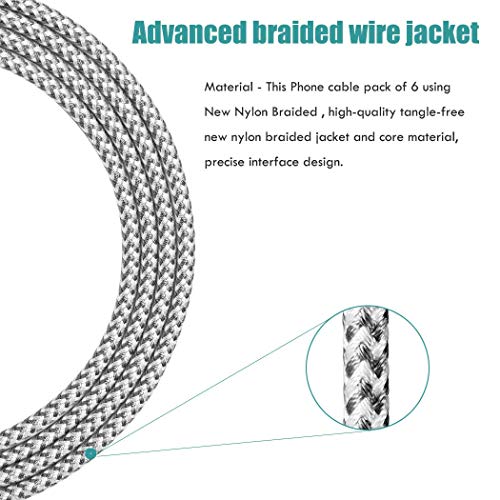 iPhone Charger Lightning Cable Charger MFi Certified High-Speed Charging Cord Lightning to USB A iPhone Charger Cable