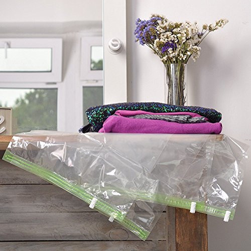 12 Travel Storage Bags for Clothes - Compression Bags for Travel - No Vacuum or Pump Sacks-Save Space in your Luggage Accessories