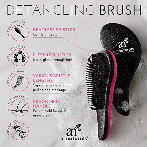 ArtNaturals Detangling Hair Brush Set