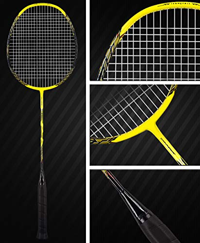 Senston - 2 Player Badminton Racket Set - Including 1 Badminton Bag/2 Rackets/2 Badminton /2 Grip