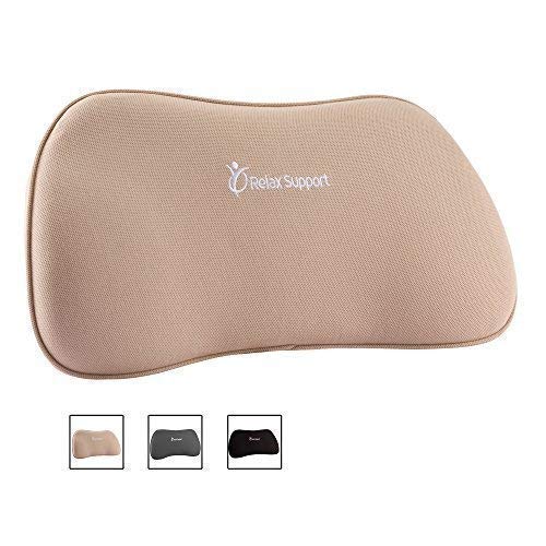 Relax Support RS1 Lumbar Support Pillow - Office Chair Back Support - Chair Cushion for Back Pain Uses ArcContour Special Patented Technology Has