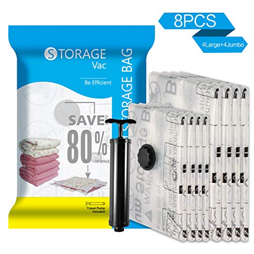 Premium Vacuum Storage Bags - 8 Pack