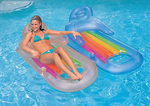 Intex King Kool Lounge Swimming Pool Lounger with Headrest - Set of 2 (Pair)