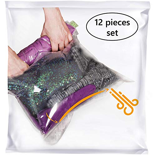 12P Vacuum Bags For Travel, Compression Bags For Travel Organizer, Space  Saver Vacuum Storage Bags For Clothing, Packing Bags For Carry On  Suitcases